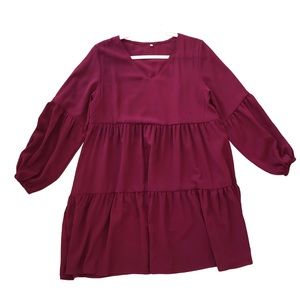 Cranberry Wedding Cocktail Dress